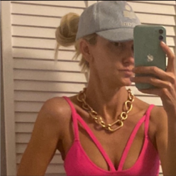 NWT Cult Gaia 14k gold chunky chain link necklace - Picture 3 of 6